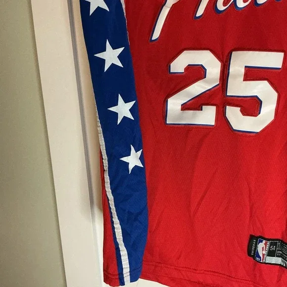 Philadelphia 76ers Ben Simmons #25 Nike Swingman NBA Jersey Mens‎ Red - Picture 5 of 5